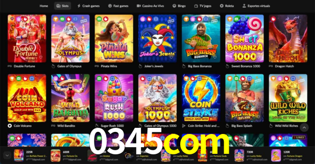 Interface do App 0345com